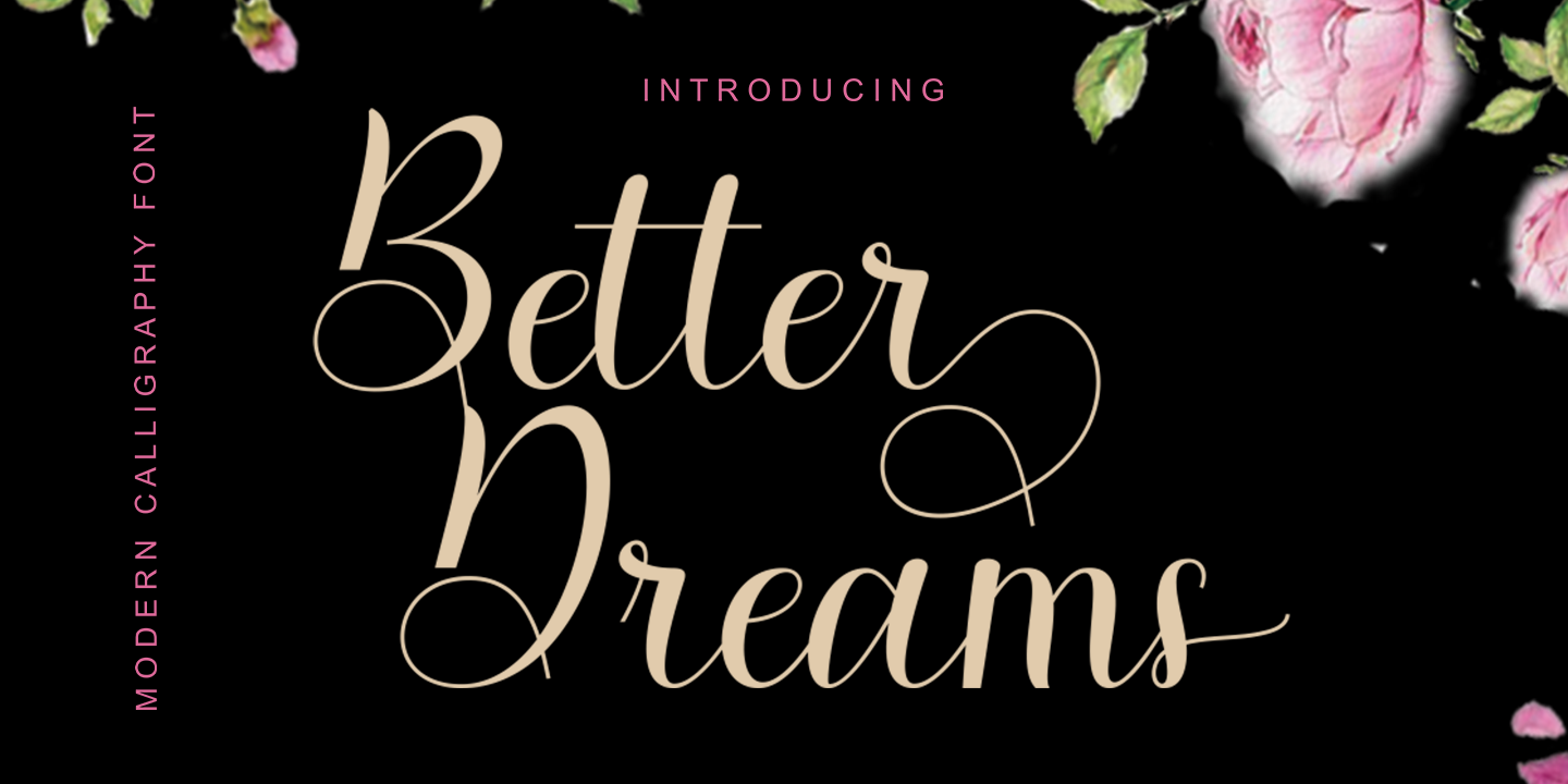 Пример шрифта Better Dreams